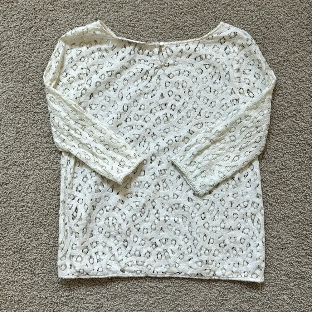 Loft Lace White Shirt (Small)
